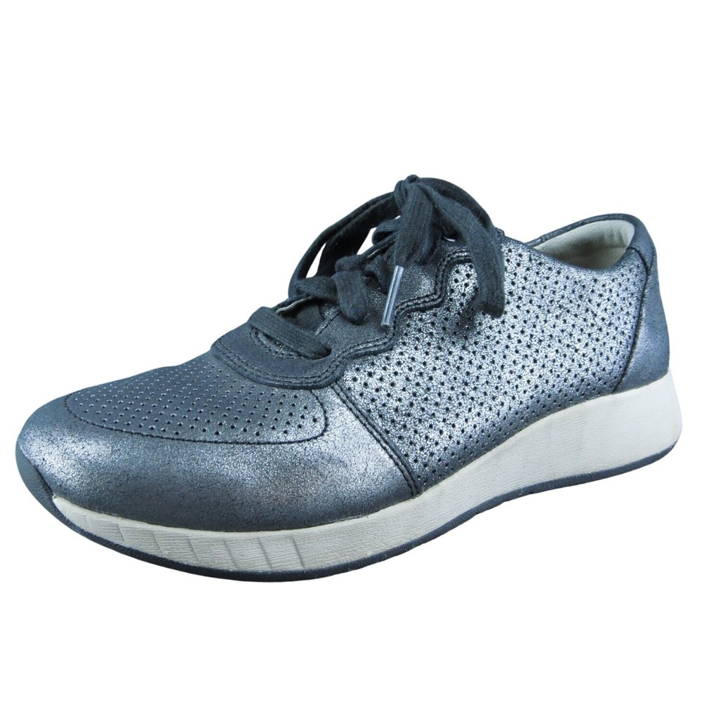 Dansko Christina Women Sneaker Shoes Silver Leather Lace Up Size‎ 36 Medium